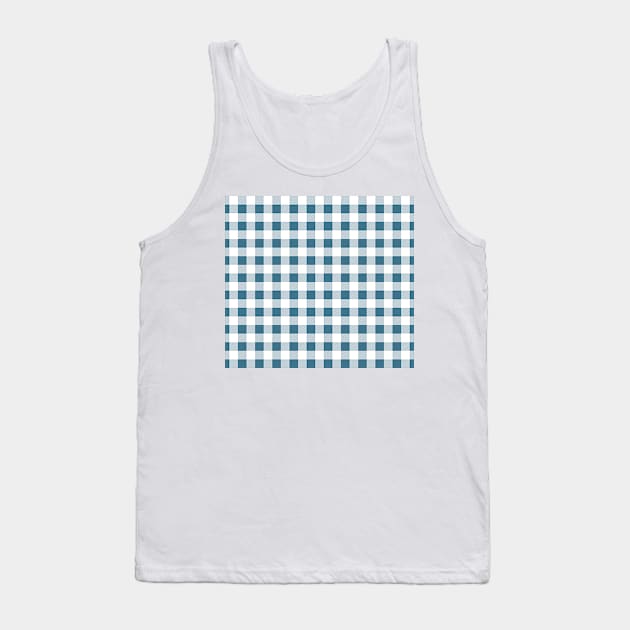 Northeastern farmer pattern blue Tank Top by Elysium Studio